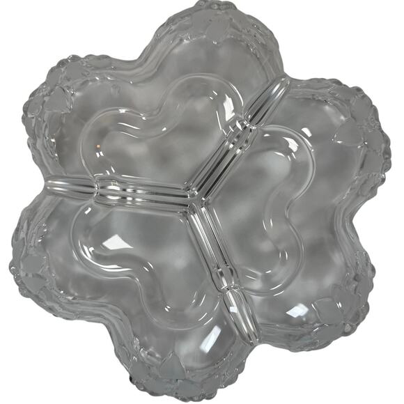 Mikasa Walther Crystal Carmen 4-Part Divided Relish Dish 10" Vintage - Picture 5 of 5